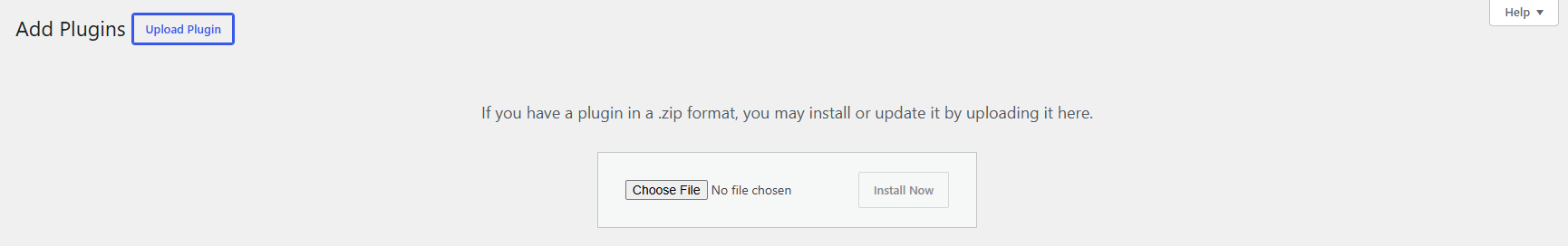 Upload the plugin in WordPress